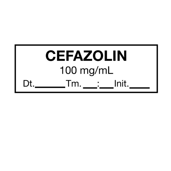 Tape, Cefazolin 1/2 x 500 White w/Black, PK6
